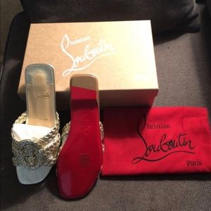 Christian Louboutin Gold Flat Size 7.5